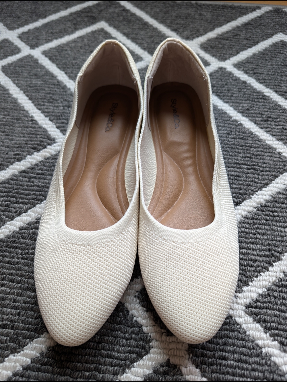ComfortStretch Women's Cream Ballet Flats by Style & Co.